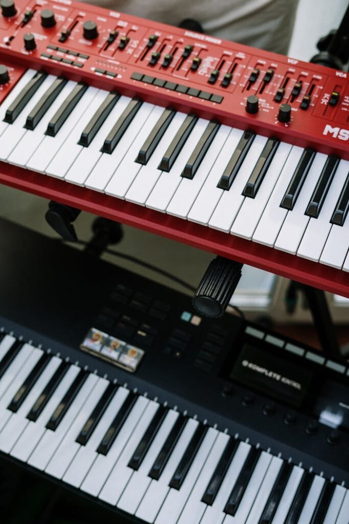 Black and White Electric Piano